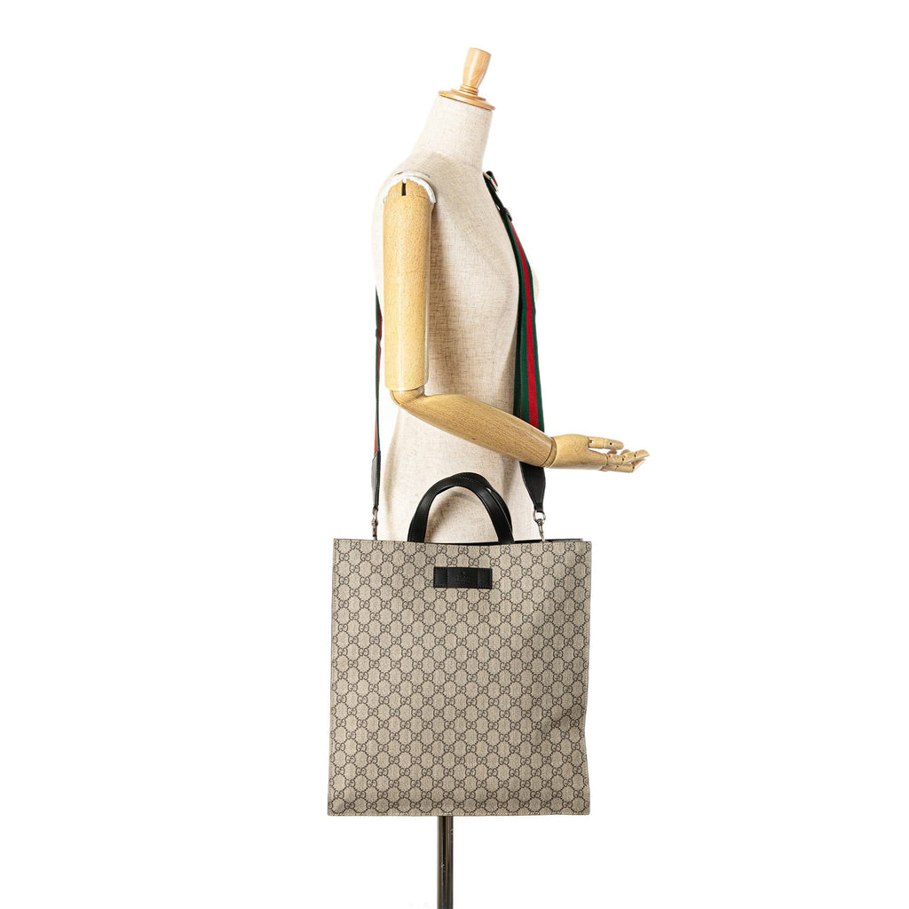 Gucci GG Supreme Web Vertical Satchel