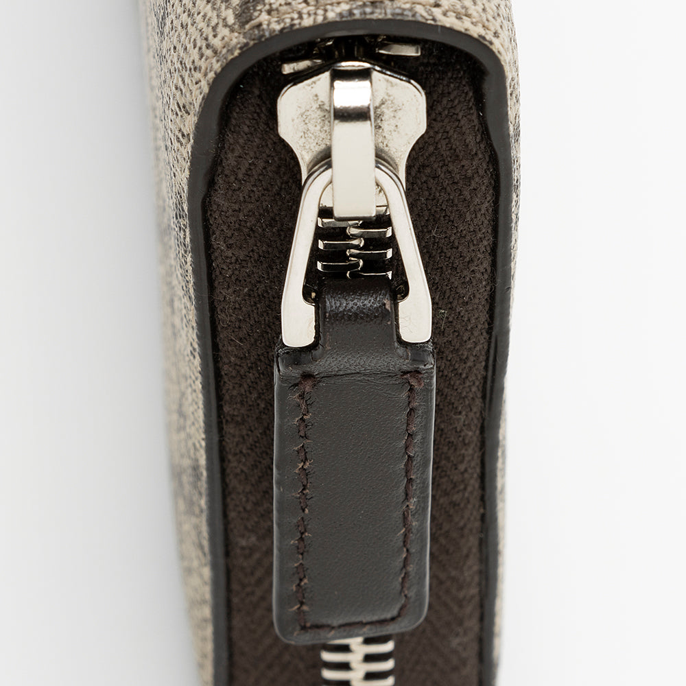 Gucci GG Supreme Web Zip Around Wallet (SHF-21820)