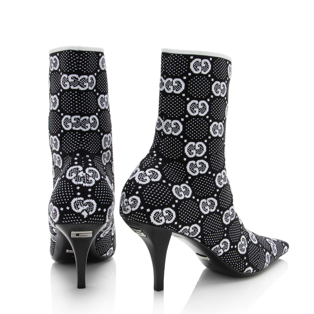 Gucci GG Technical Jersey Knit Ankle Boots - Size 8 / 38 (SHF-f3b3SB)