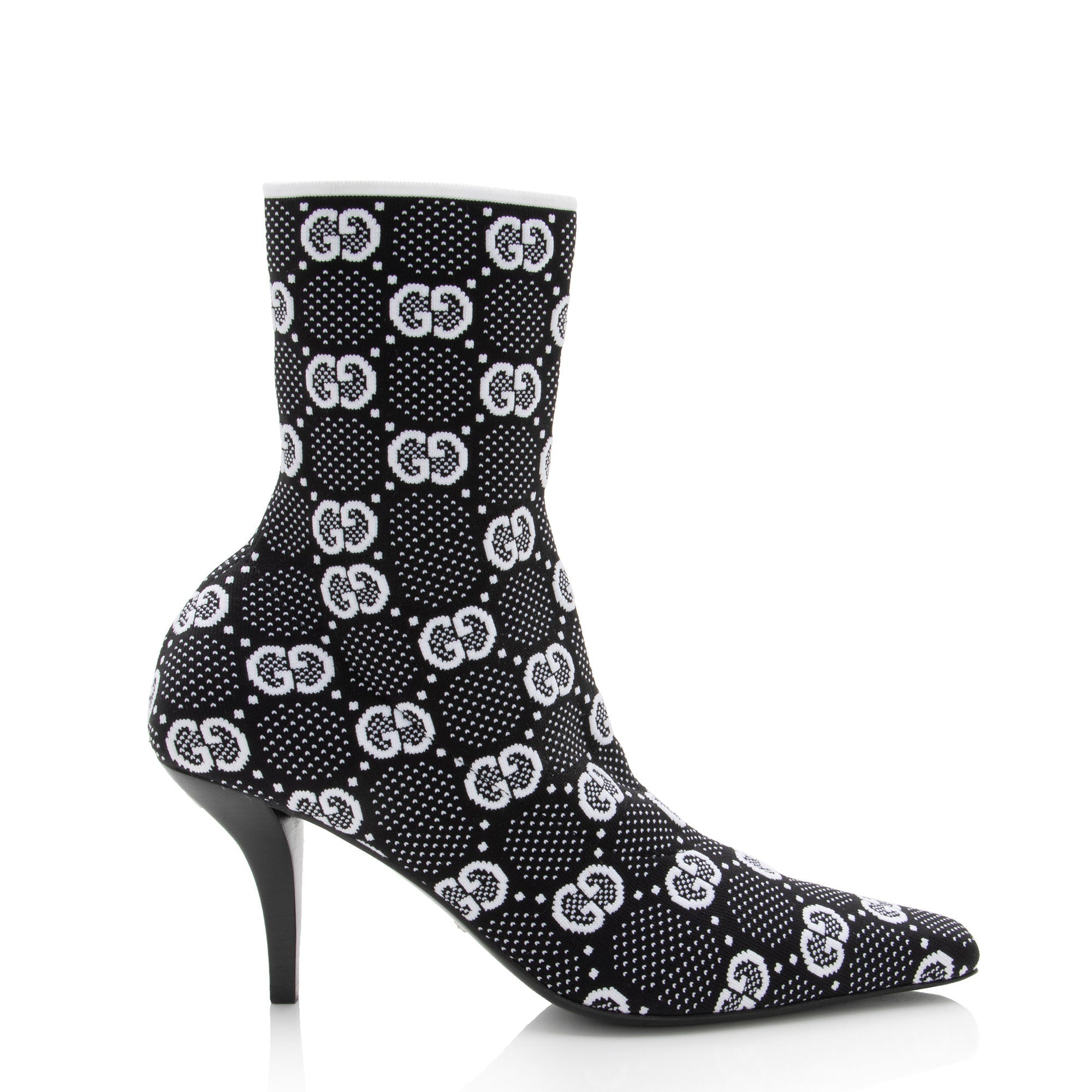 Gucci GG Technical Jersey Knit Ankle Boots - Size 8 / 38 (SHF-f3b3SB)