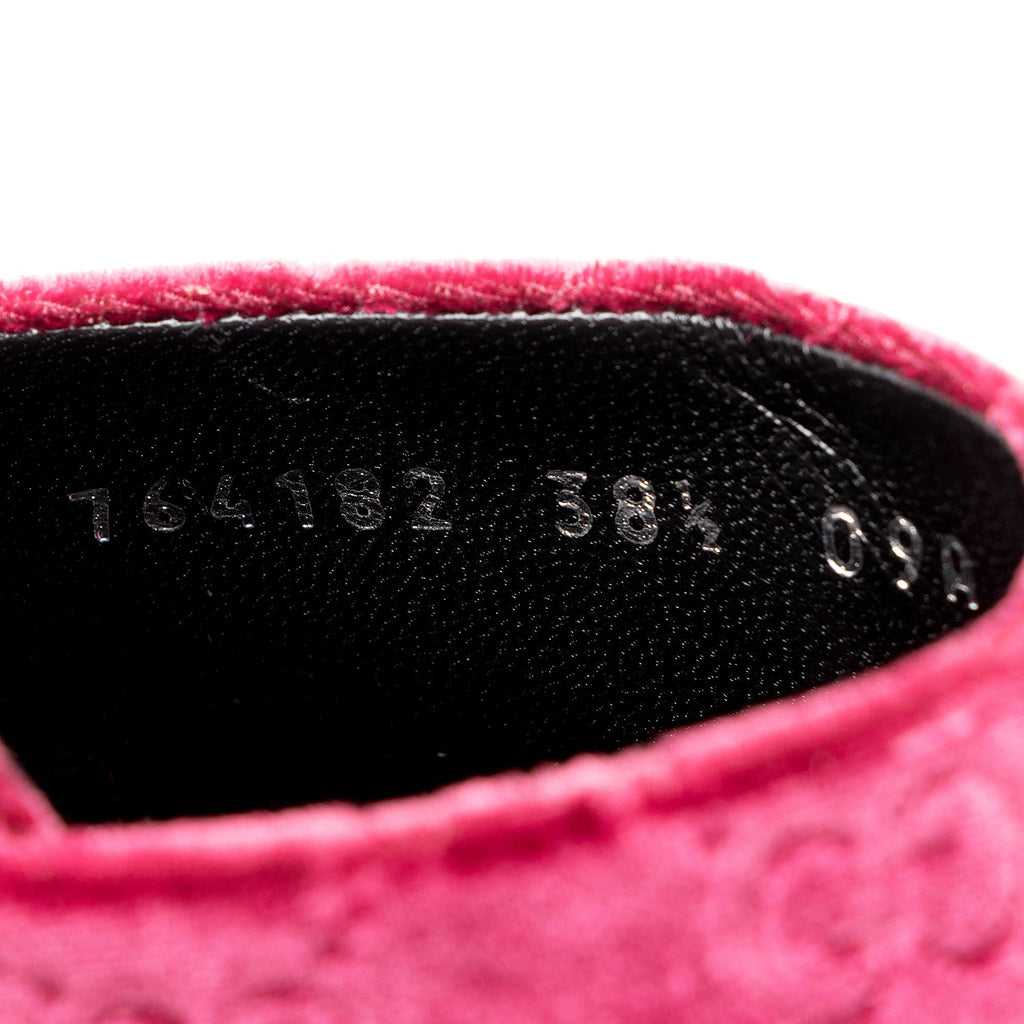 Gucci GG Velvet Bow Slide Sandals - Size 8.5 / 38.5 (SHF-EQf1eQ)