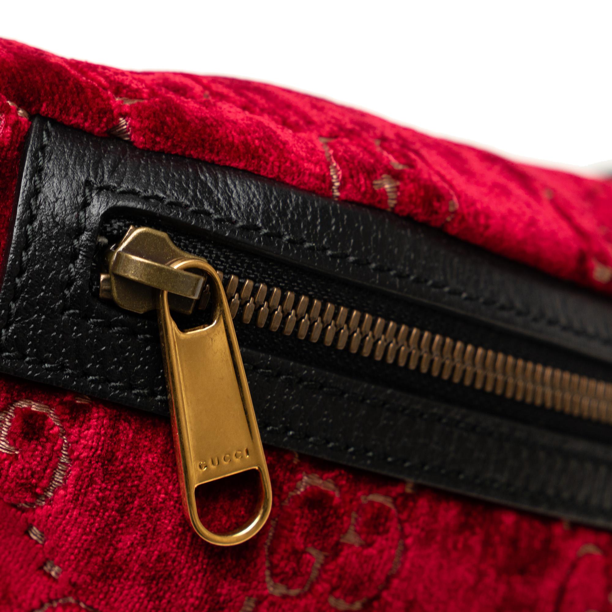 Gucci GG Velvet Ophidia Belt Bag (SHG-vPMoAs)