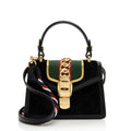 Gucci GG Velvet Sylvie Mini Satchel (SHF-22913)