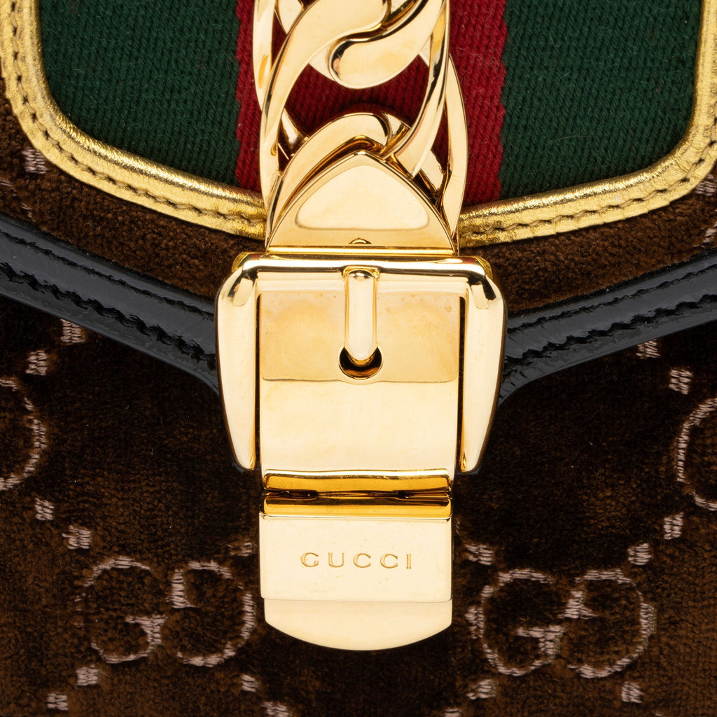 Gucci GG Velvet Sylvie Mini Top Handle