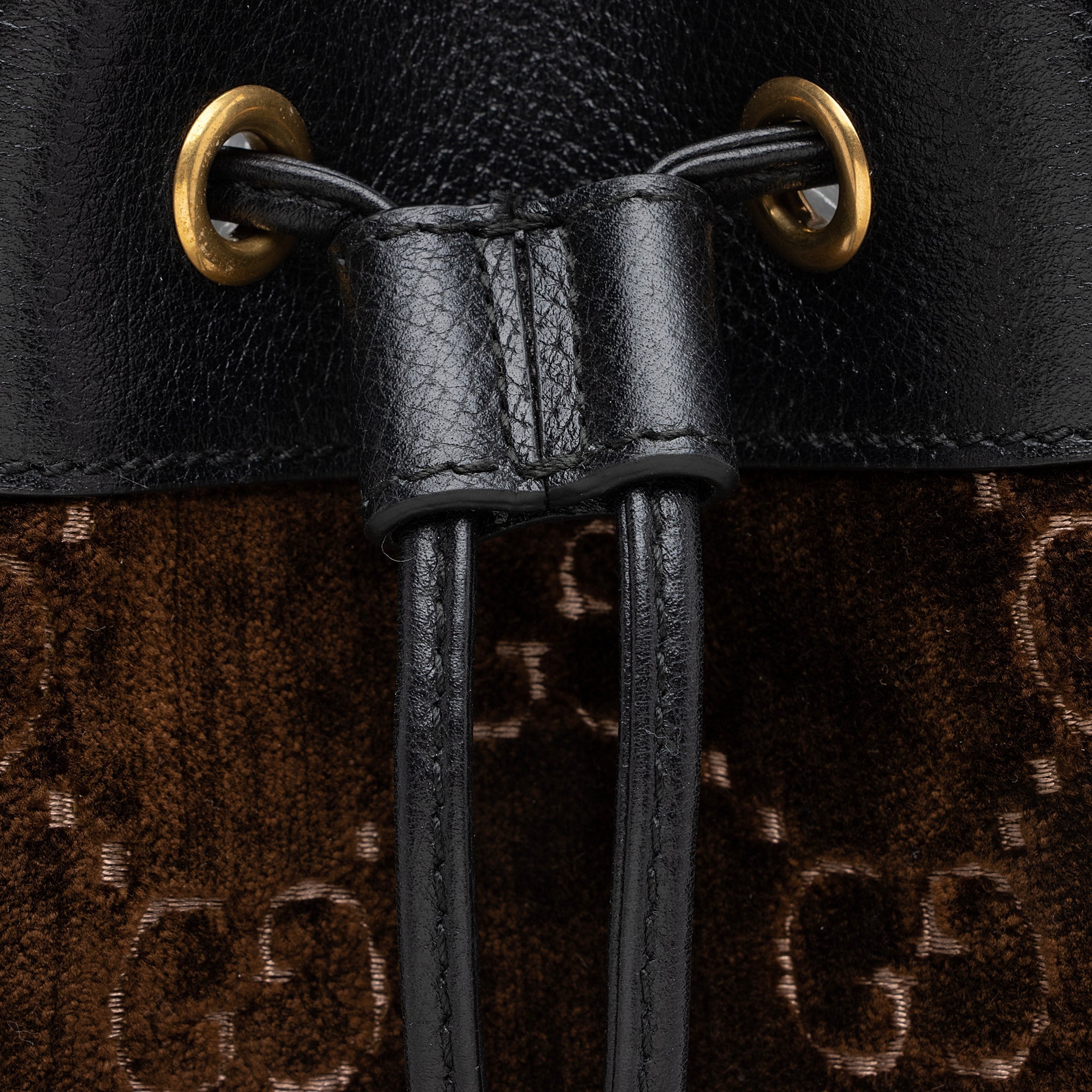 Gucci GG Velvet Web Bucket Bag (SHF-22988)