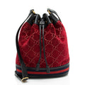 Gucci GG Velvet Web Bucket Bag