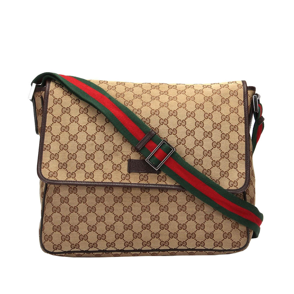 Gucci Gucci Web Canvas Crossbody Bag (SHG-28159)