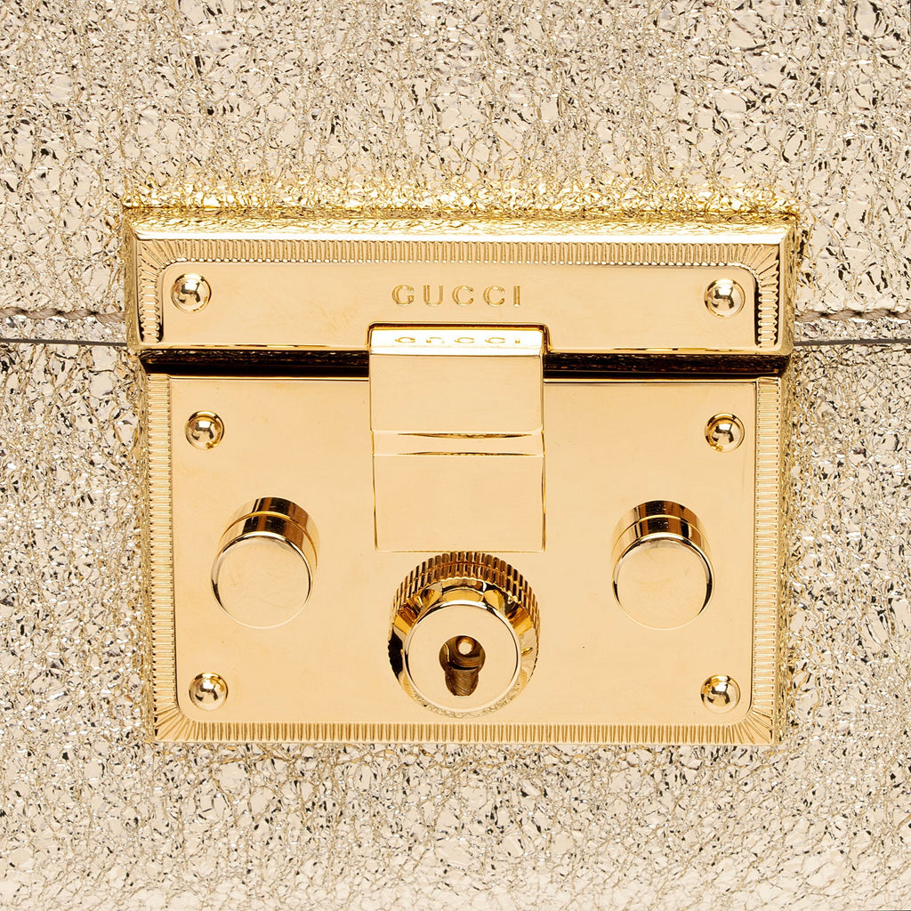 Gucci Galassia Leather Padlock Small Shoulder Bag (SHF-Tu7mRP)