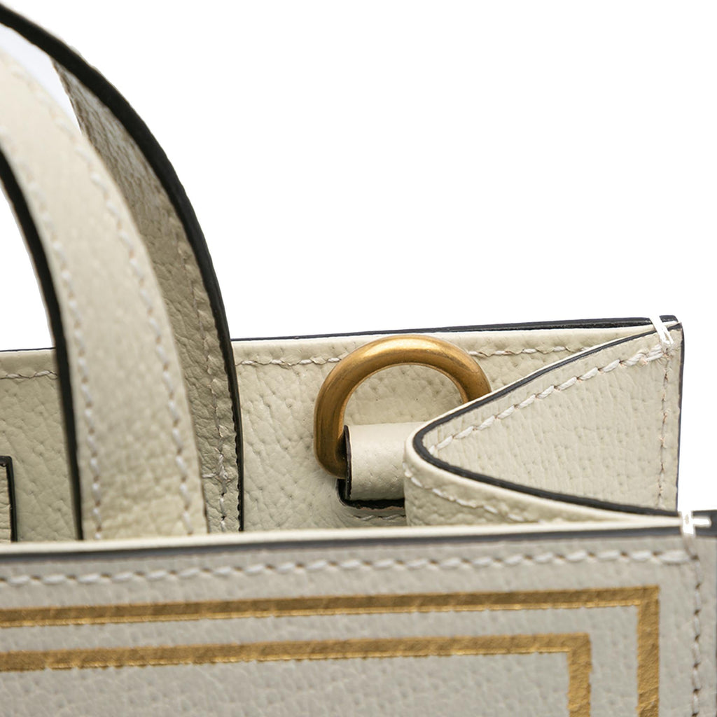 Gucci GardLB Calfskin Mushrooms Vertical Shopping Tote