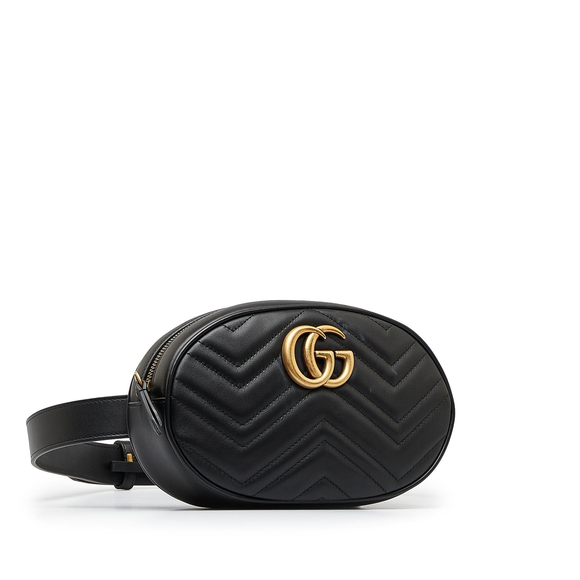 Gucci Gg Marmont Matelasse Belt Bag (SHG-FpHiDN)