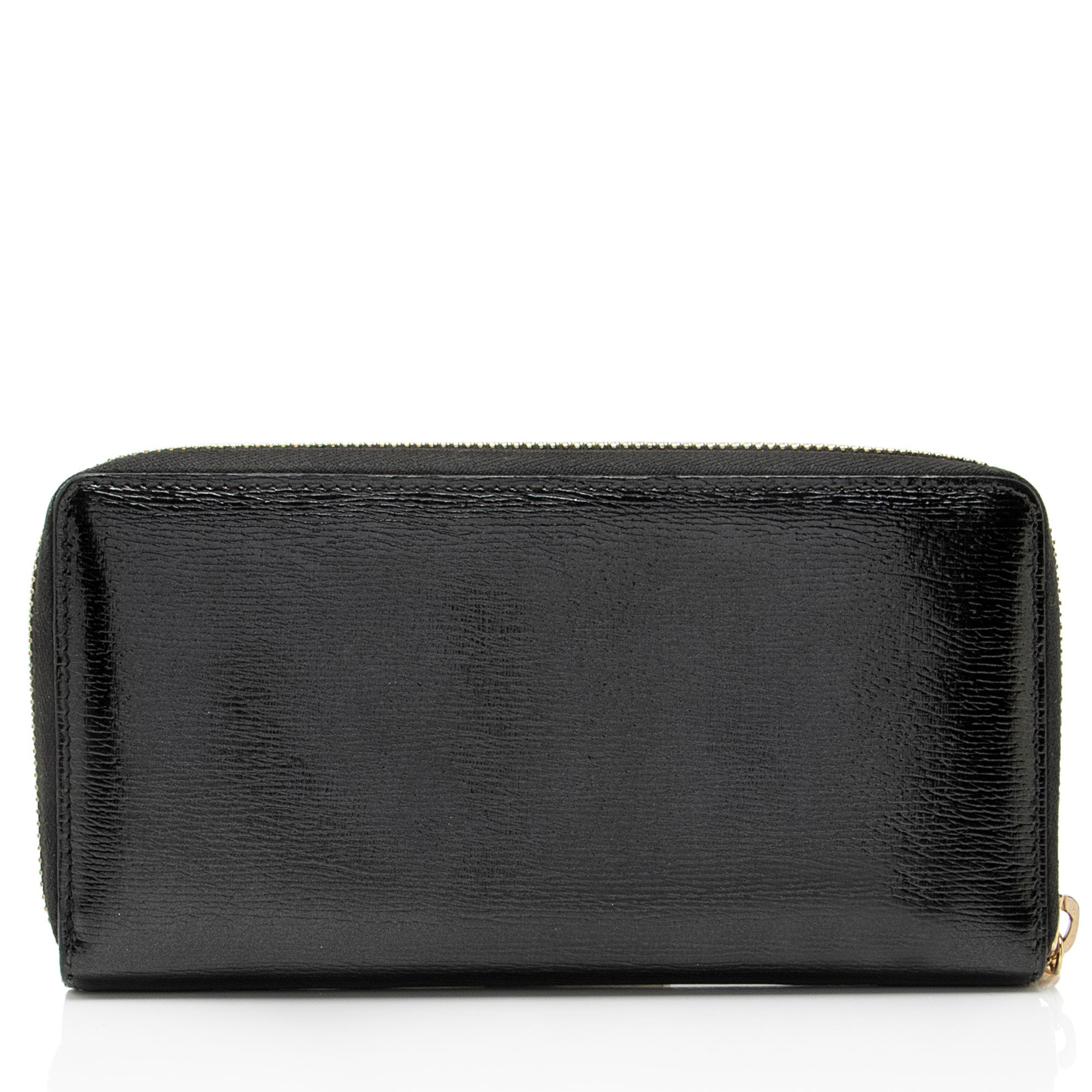 Gucci Glazed Leather Zip Around Wallet
