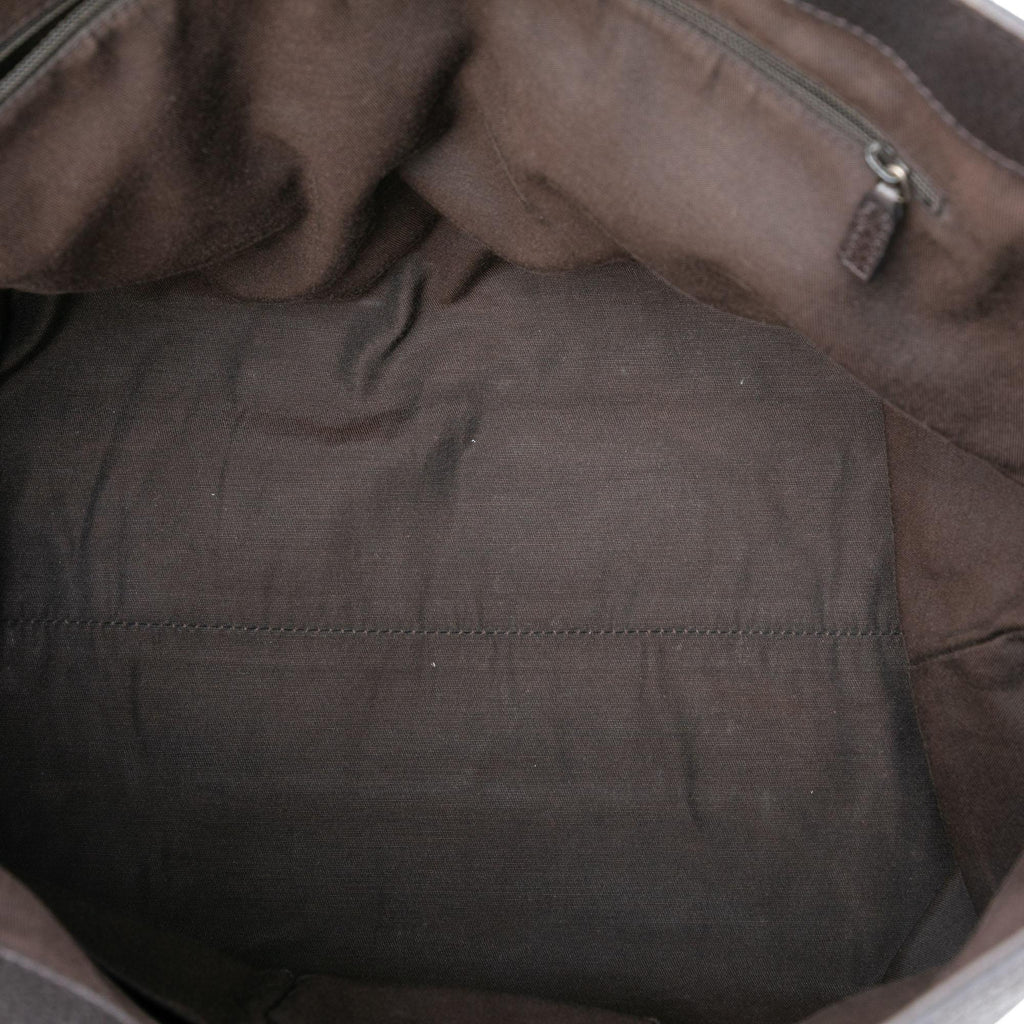 Gucci Grained Calfskin Bamboo Shopper Tote