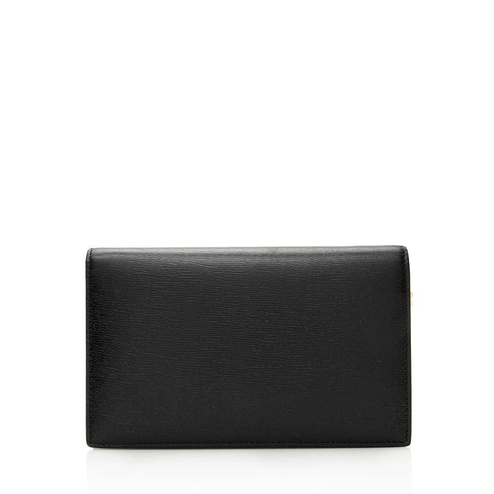 Gucci Grained Calfskin Interlocking G Chain Wallet (SHF-21780)
