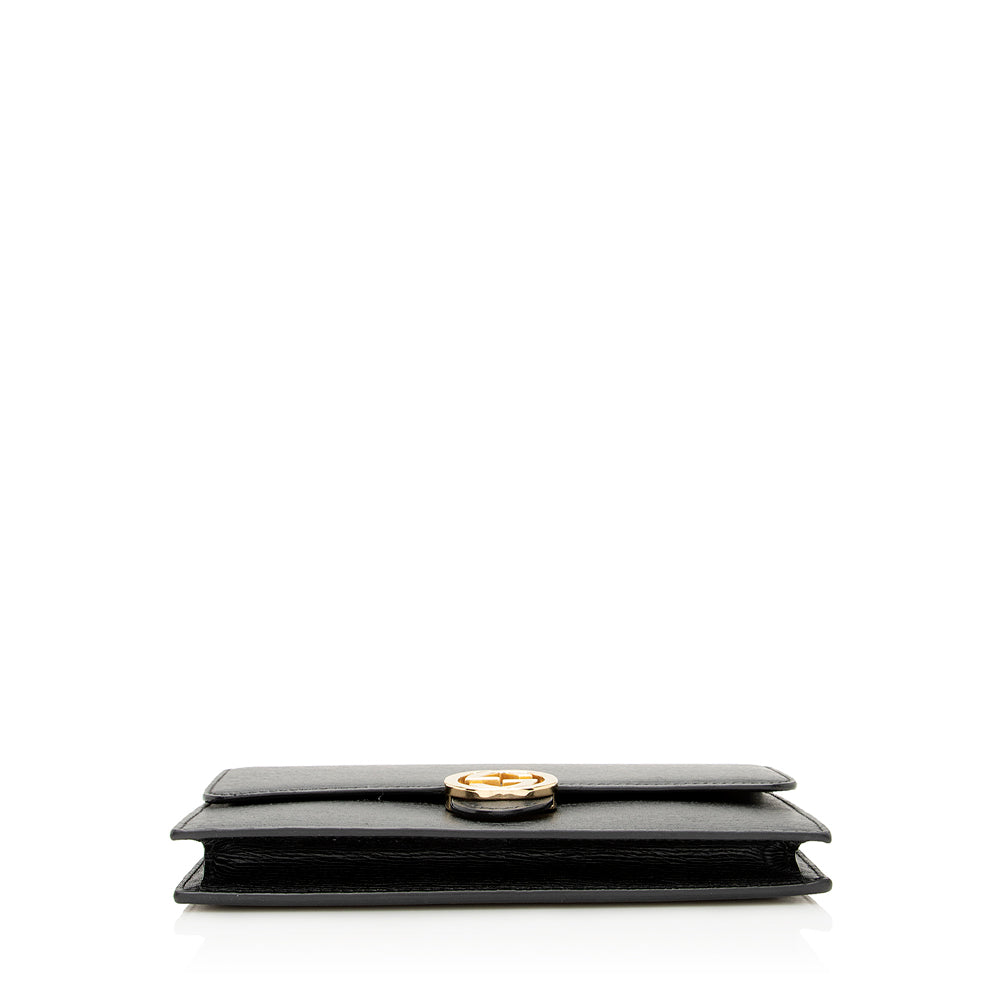 Gucci Grained Calfskin Interlocking G Chain Wallet (SHF-21780)