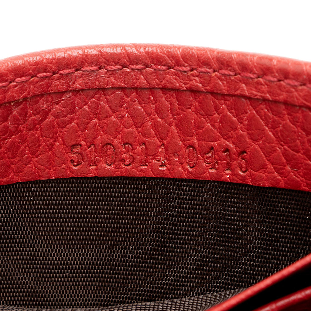 Gucci Grained Calfskin Interlocking G Chain Wallet (SHF-a75ZPj)