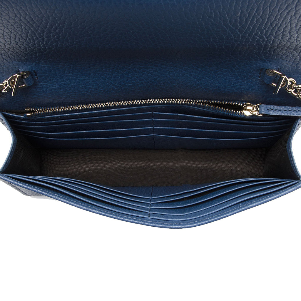 Gucci Grained Calfskin Interlocking G Chain Wallet (SHF-kaCeFG)