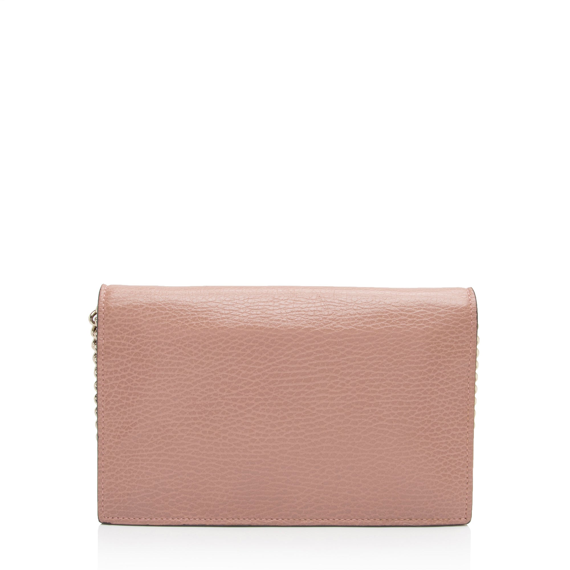 Gucci Leather Interlocking G Chain Wallet (SHF-ynDxvx)