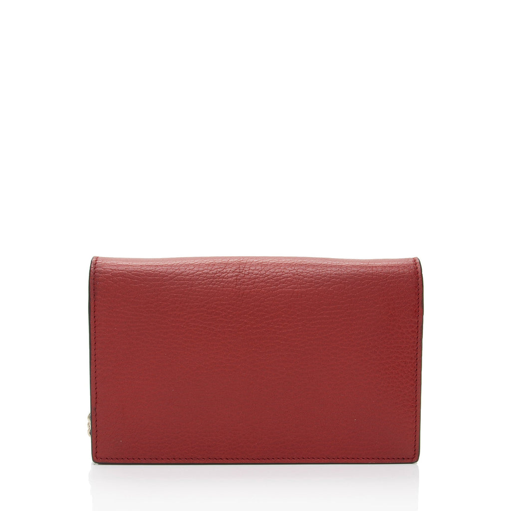 Gucci Grained Calfskin Interlocking G Chain Wallet