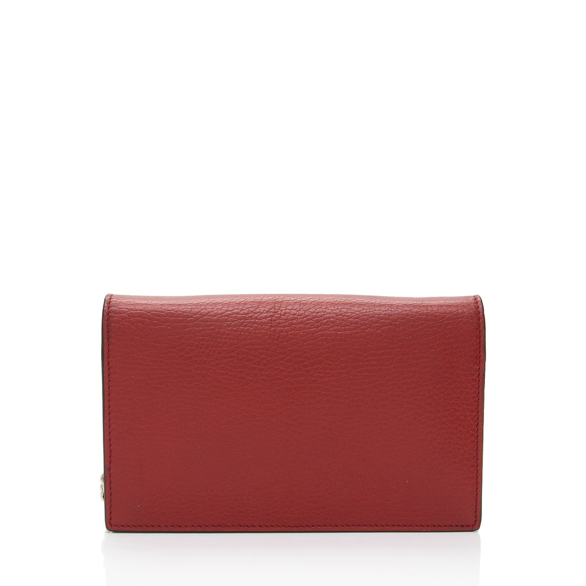 Gucci Grained Calfskin Interlocking G Chain Wallet