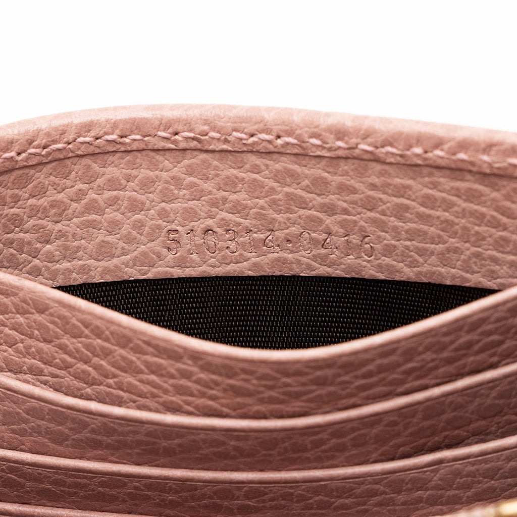 Gucci Grained Calfskin Interlocking G Chain Wallet