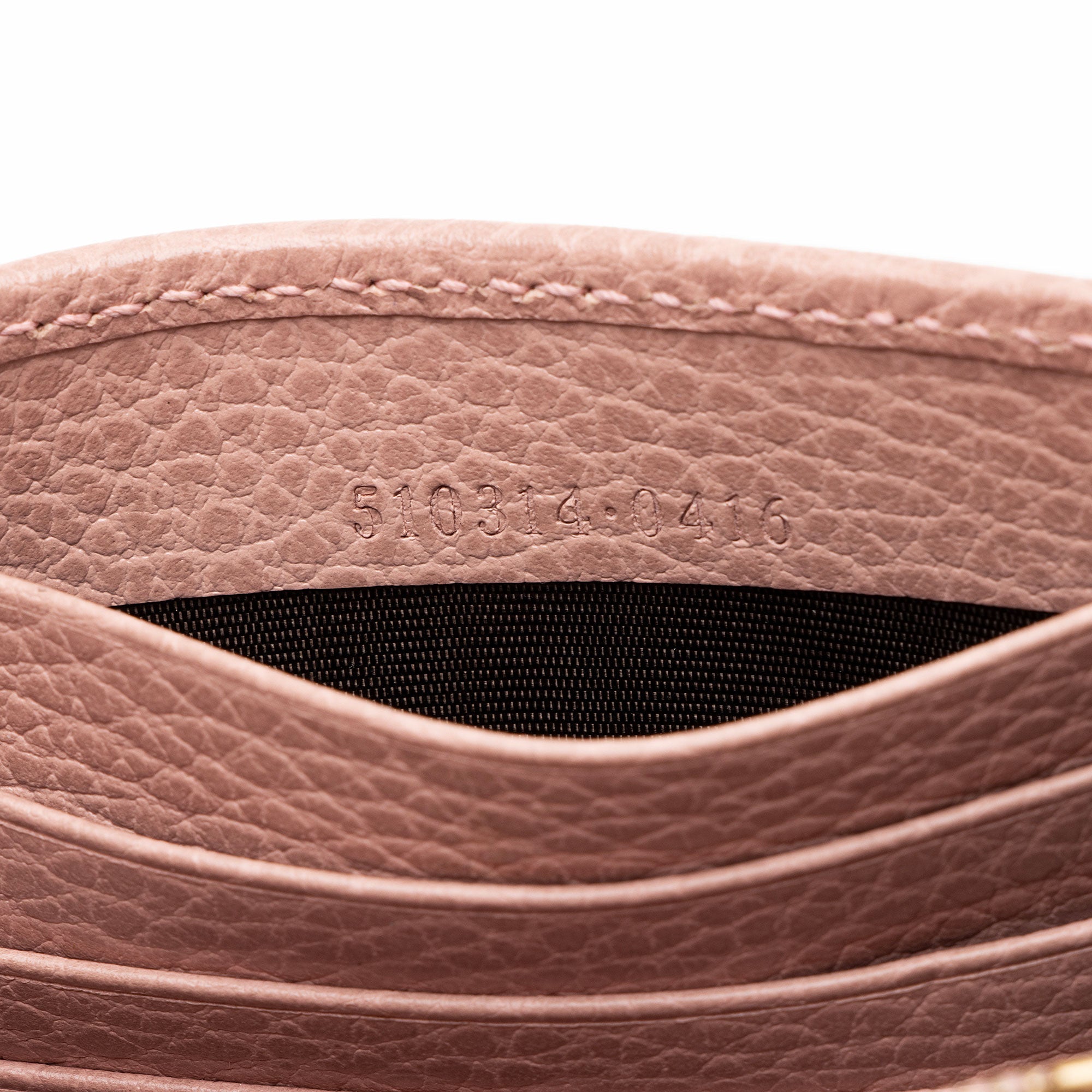 Gucci Grained Calfskin Interlocking G Chain Wallet