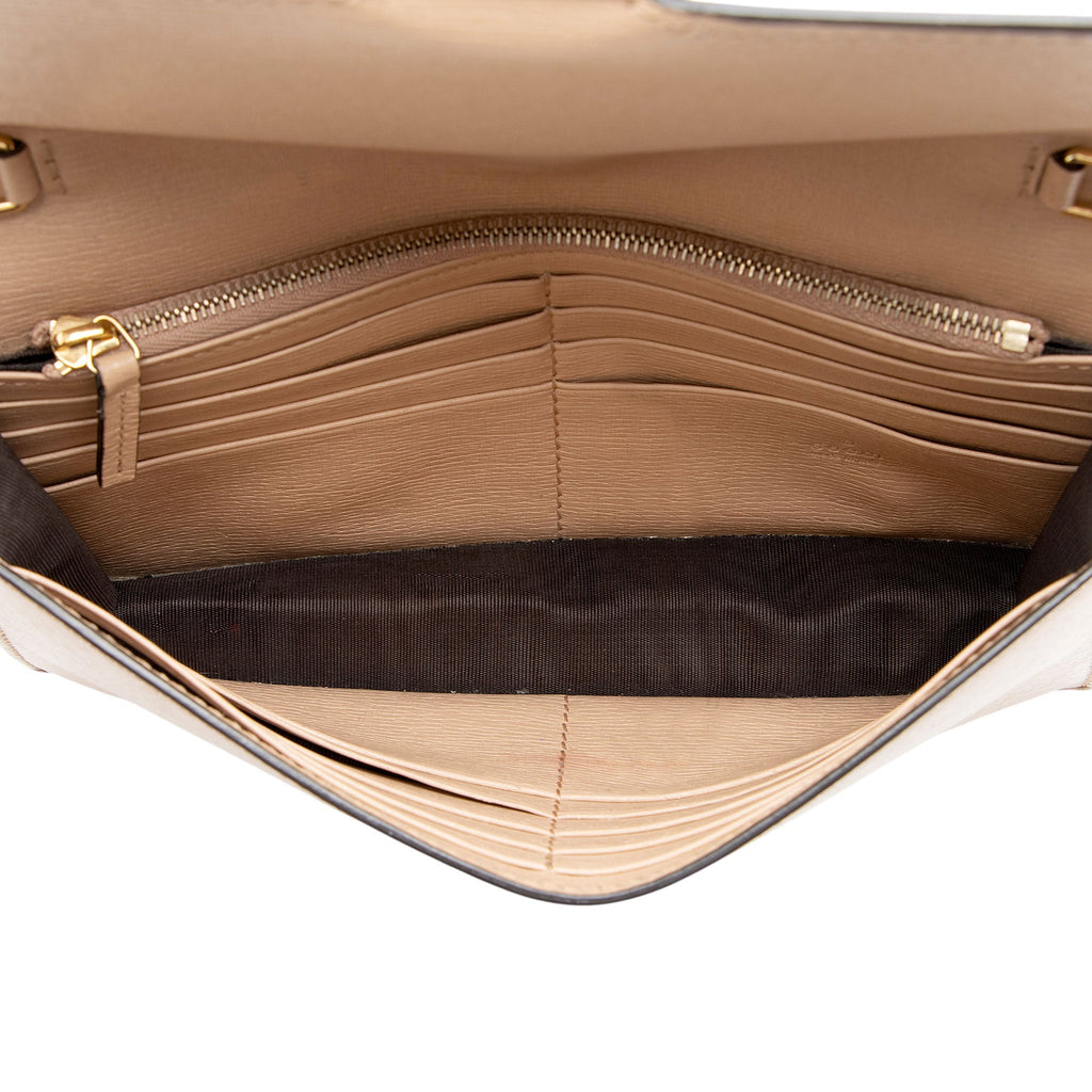 Gucci Grained Calfskin Interlocking G Chain Wallet