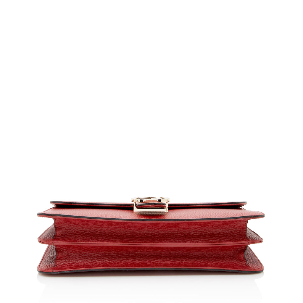 Gucci Grained Calfskin Interlocking G Medium Shoulder Bag (SHF-22611)