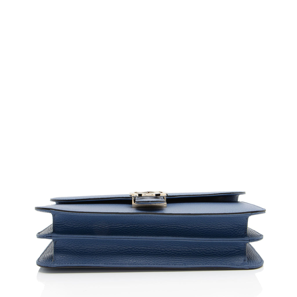 Gucci Grained Calfskin Interlocking G Medium Shoulder Bag (SHF-EgvU23)