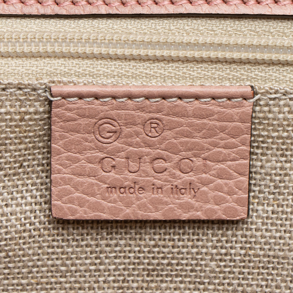 Gucci Grained Calfskin Interlocking G Medium Shoulder Bag