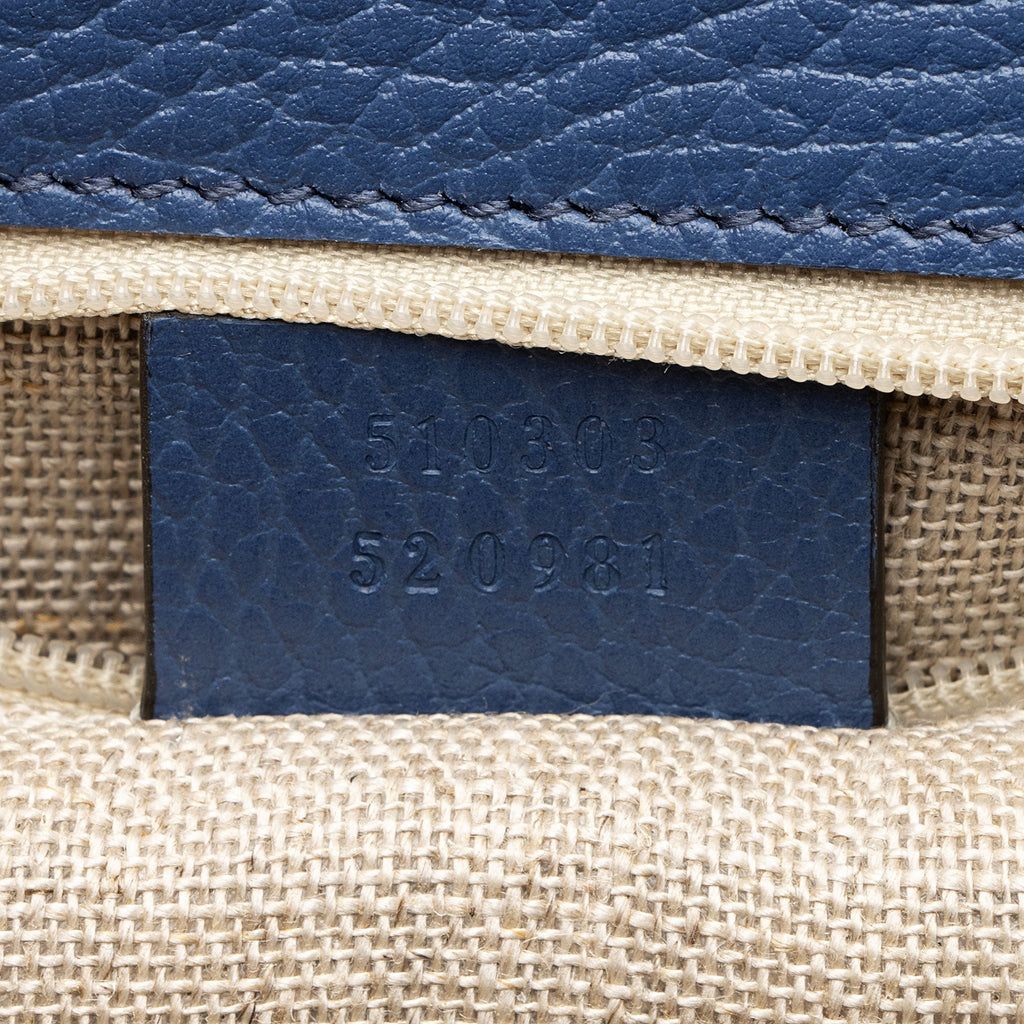Gucci Grained Calfskin Interlocking G Medium Shoulder Bag