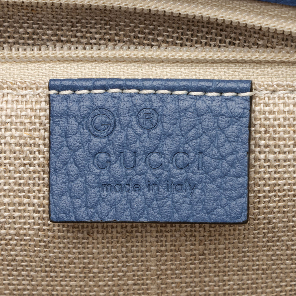Gucci Grained Calfskin Interlocking G Medium Shoulder Bag
