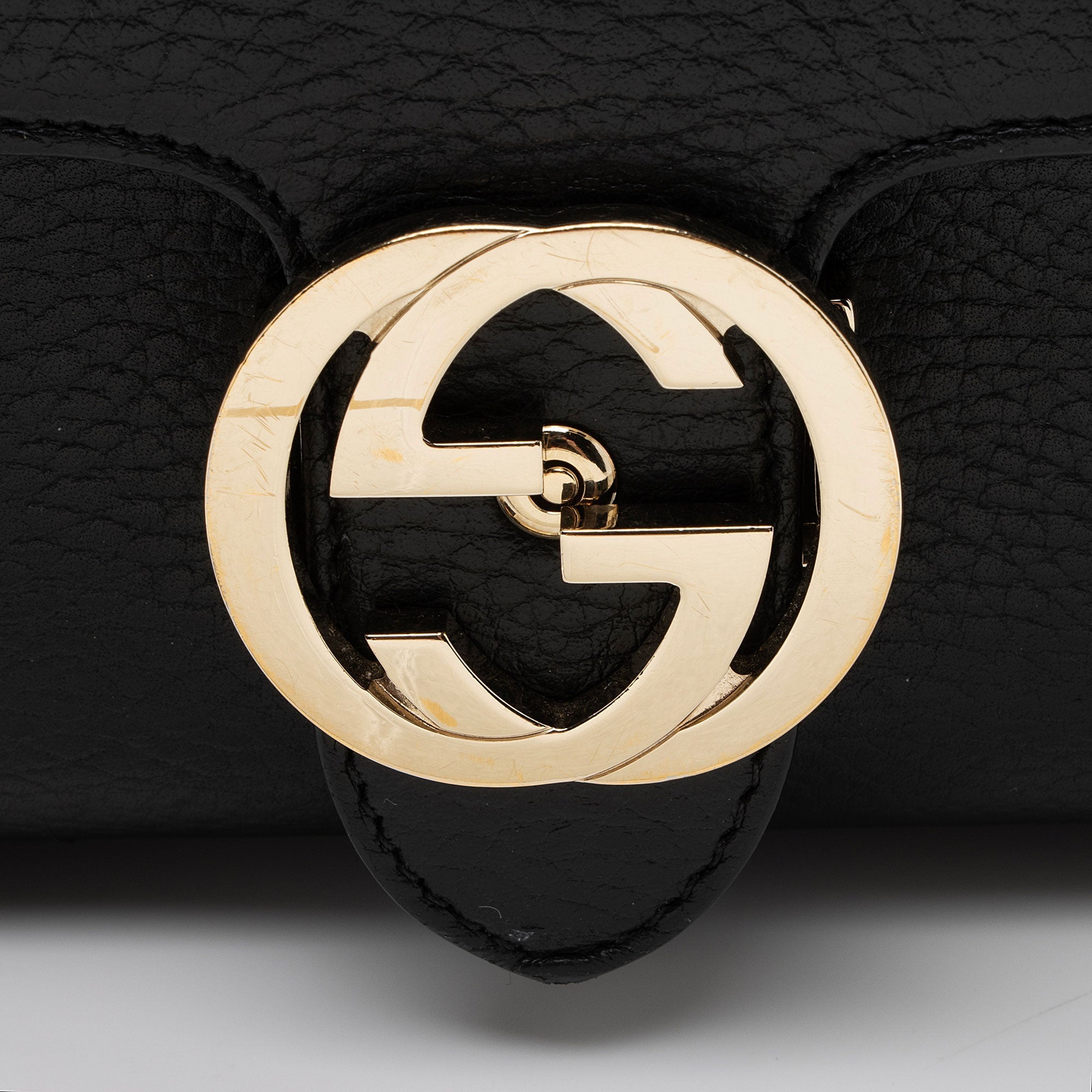 Gucci Grained Calfskin Interlocking G Small Crossbody Bag (SHF-lys74k)