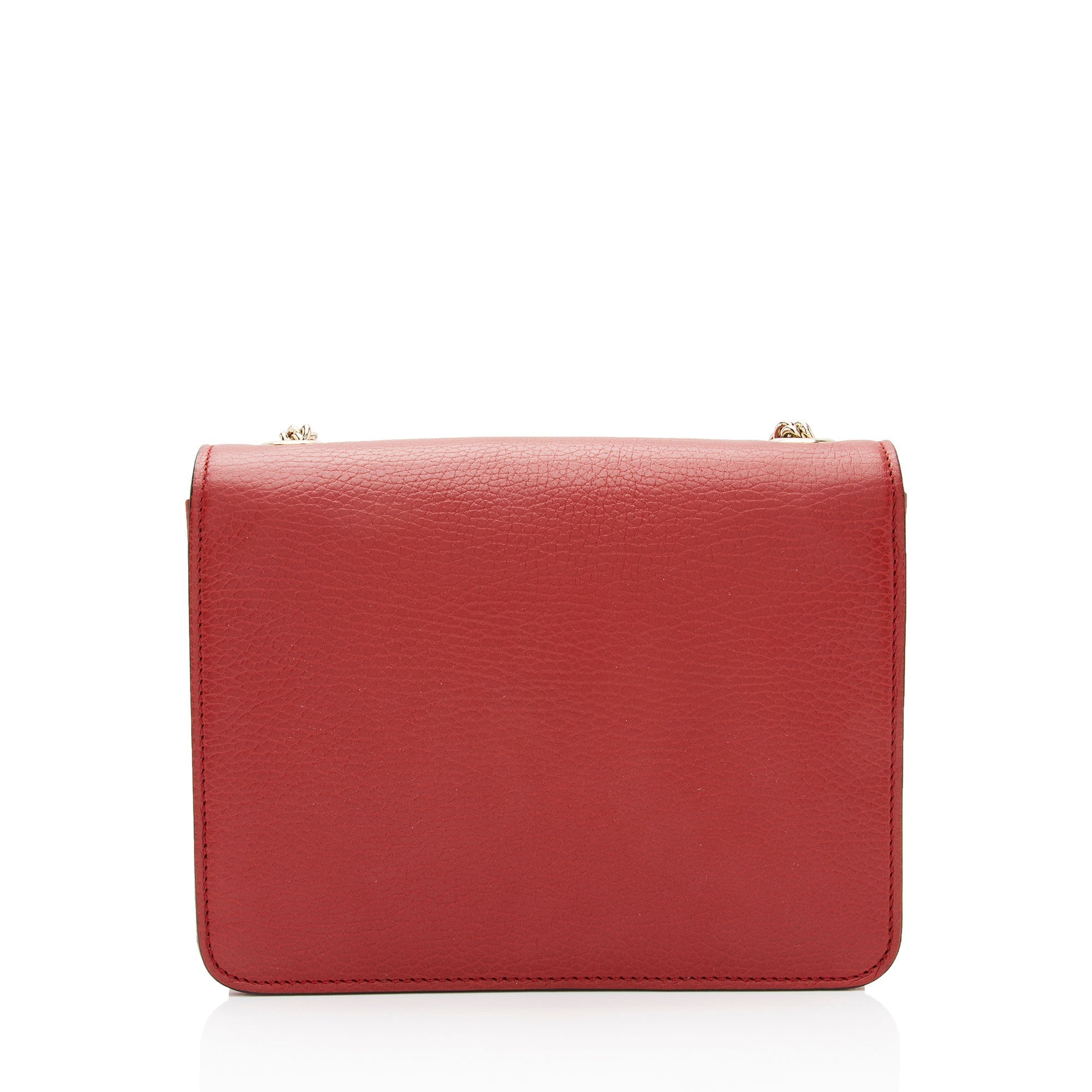 Gucci Grained Calfskin Interlocking G Small Shoulder Bag (SHF-0utu9Q)