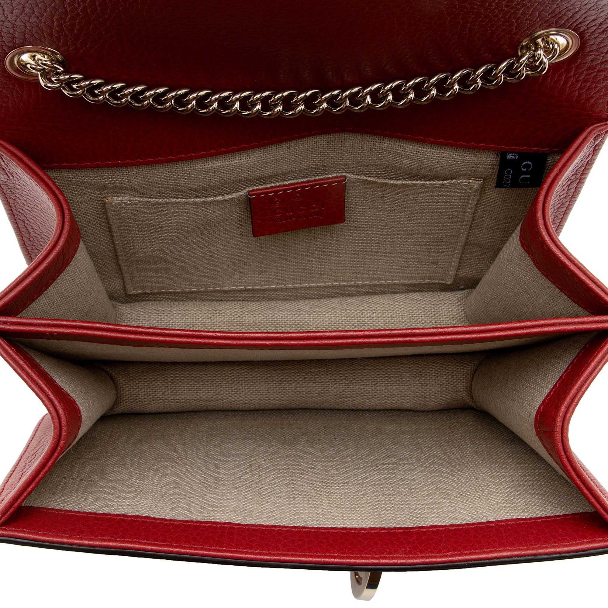 Gucci Grained Calfskin Interlocking G Small Shoulder Bag (SHF-0utu9Q)