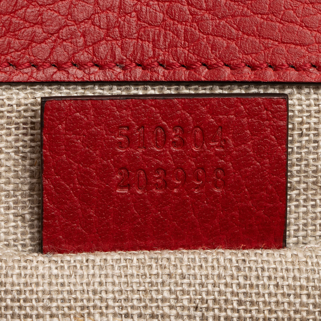 Gucci Grained Calfskin Interlocking G Small Shoulder Bag (SHF-8gS5ns)