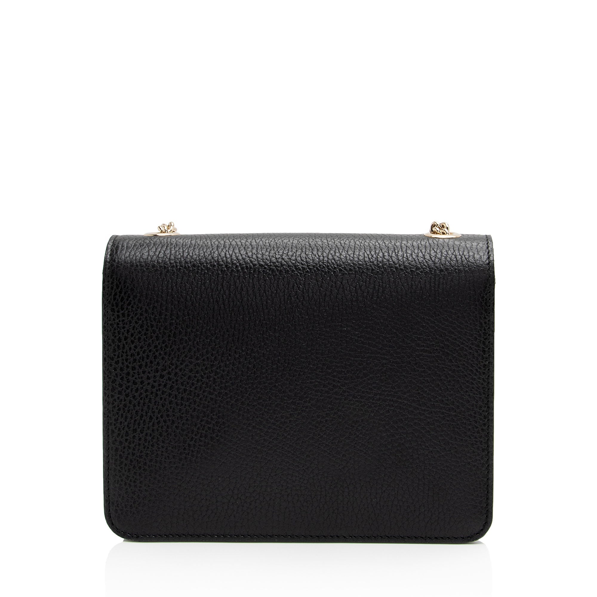 Gucci Grained Calfskin Interlocking G Small Shoulder Bag (SHF-1AVxLZ)