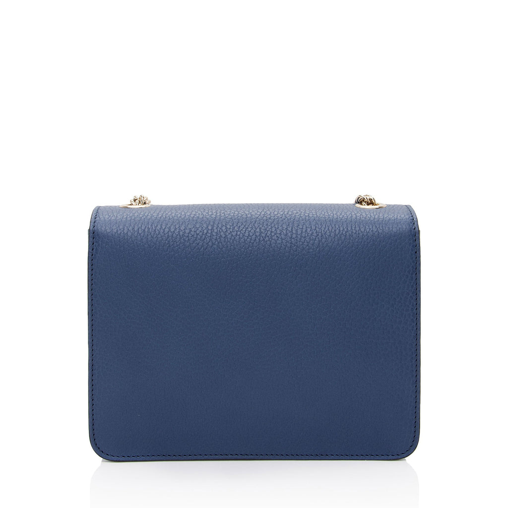 Gucci Grained Calfskin Interlocking G Small Shoulder Bag (SHF-s4DfUr)