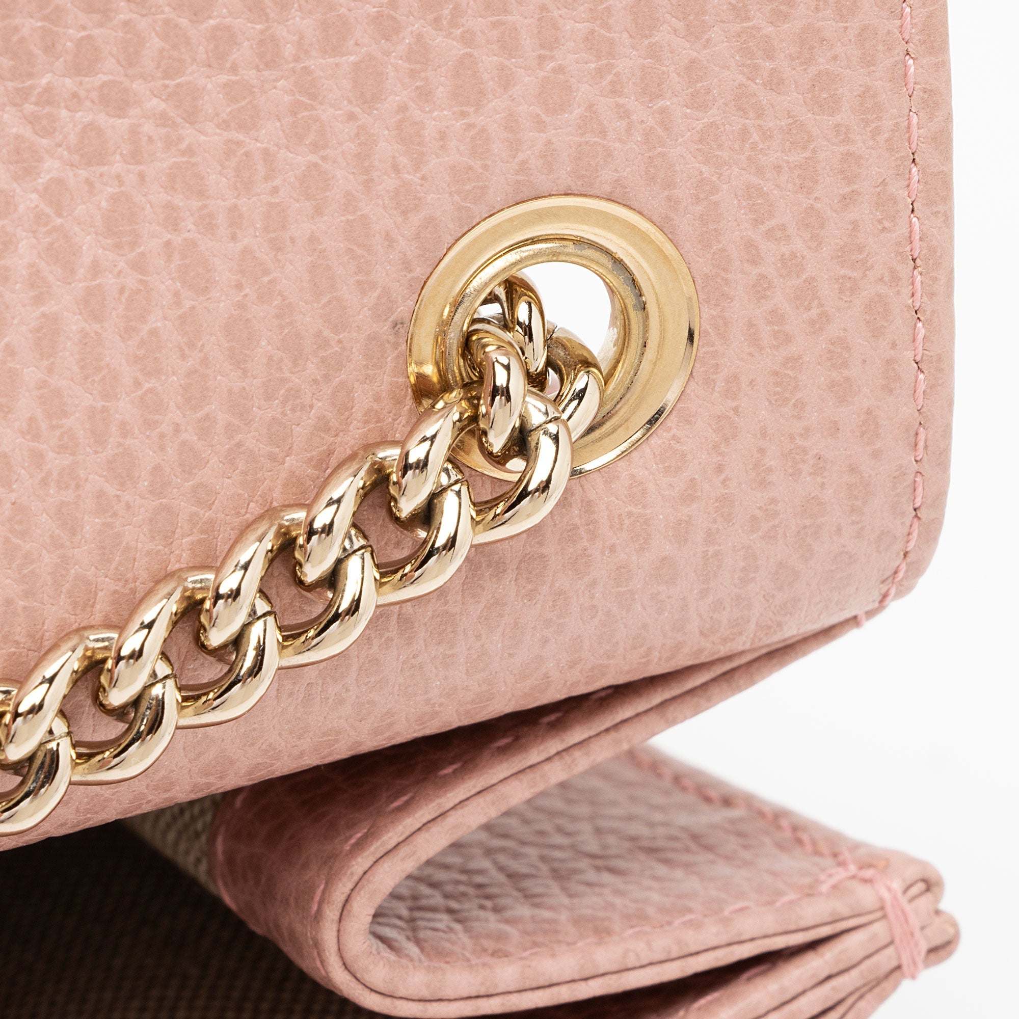 Gucci Grained Calfskin Interlocking G Small Shoulder Bag (SHF-BPuIFX)