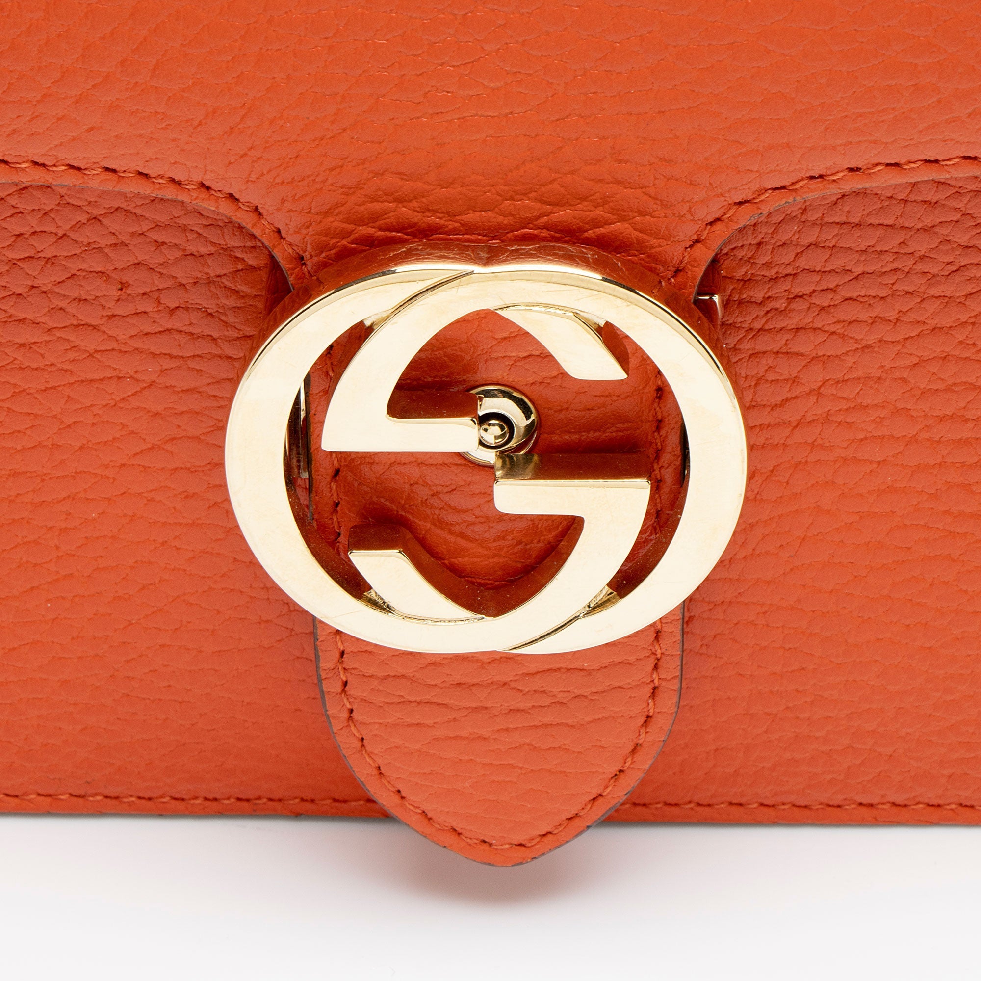 Gucci Grained Calfskin Interlocking G Small Shoulder Bag