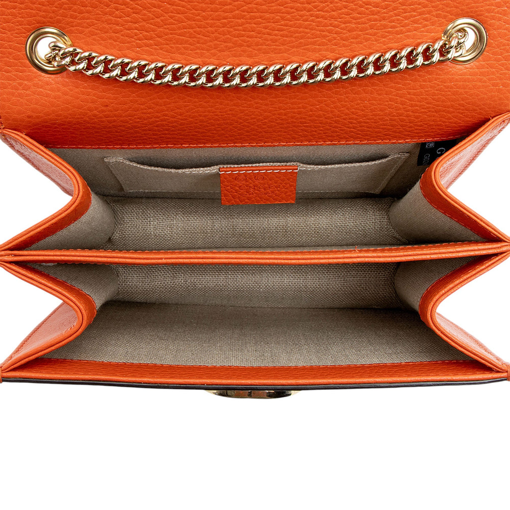 Gucci Grained Calfskin Interlocking G Small Shoulder Bag
