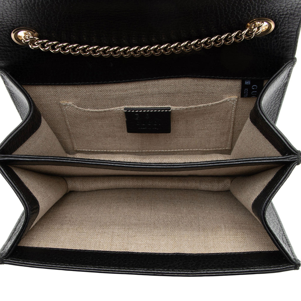 Gucci Grained Calfskin Interlocking G Small Shoulder Bag