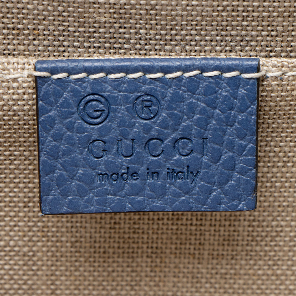 Gucci Grained Calfskin Interlocking G Small Shoulder Bag
