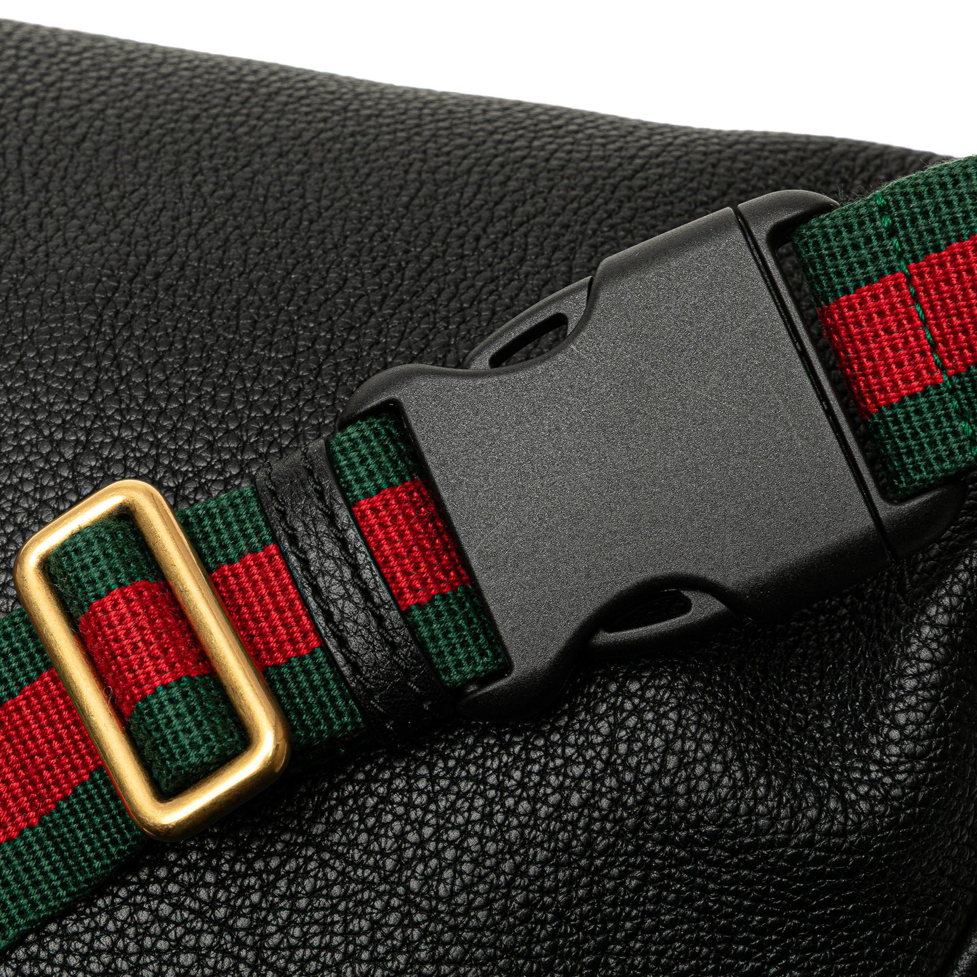 Gucci Grained Calfskin Logo Belt Bag
