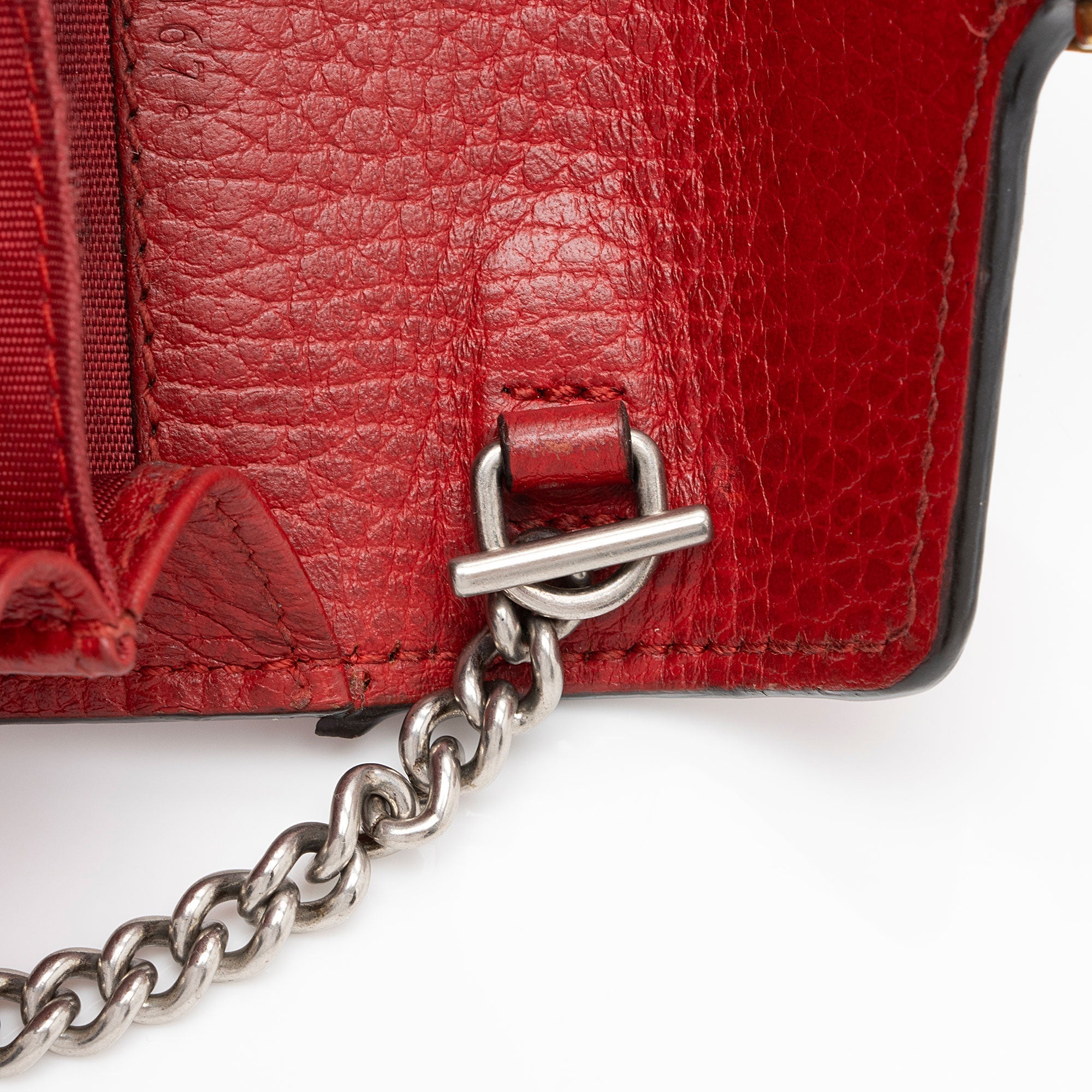 Gucci Grained Leather Dionysus Card Case Chain Bag (SHF-l9jmCE)