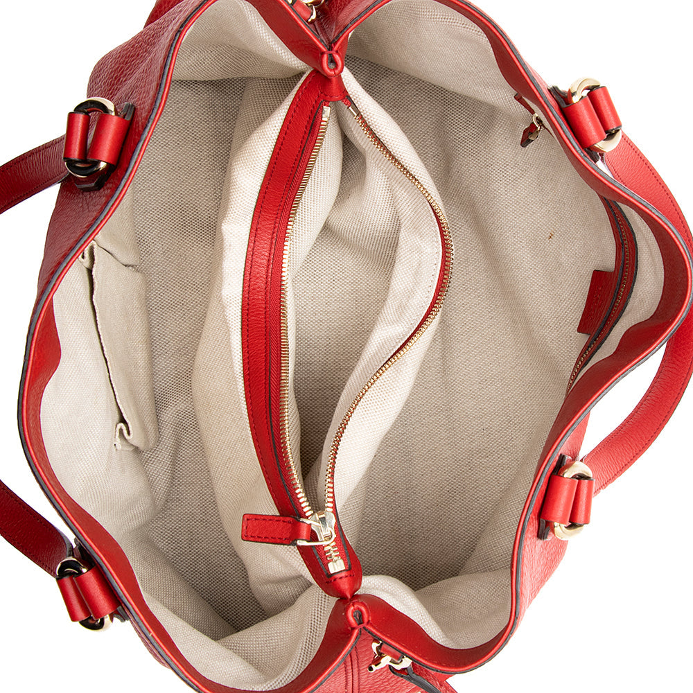 Gucci Grained Leather Soho Working Tote (SHF-18809)