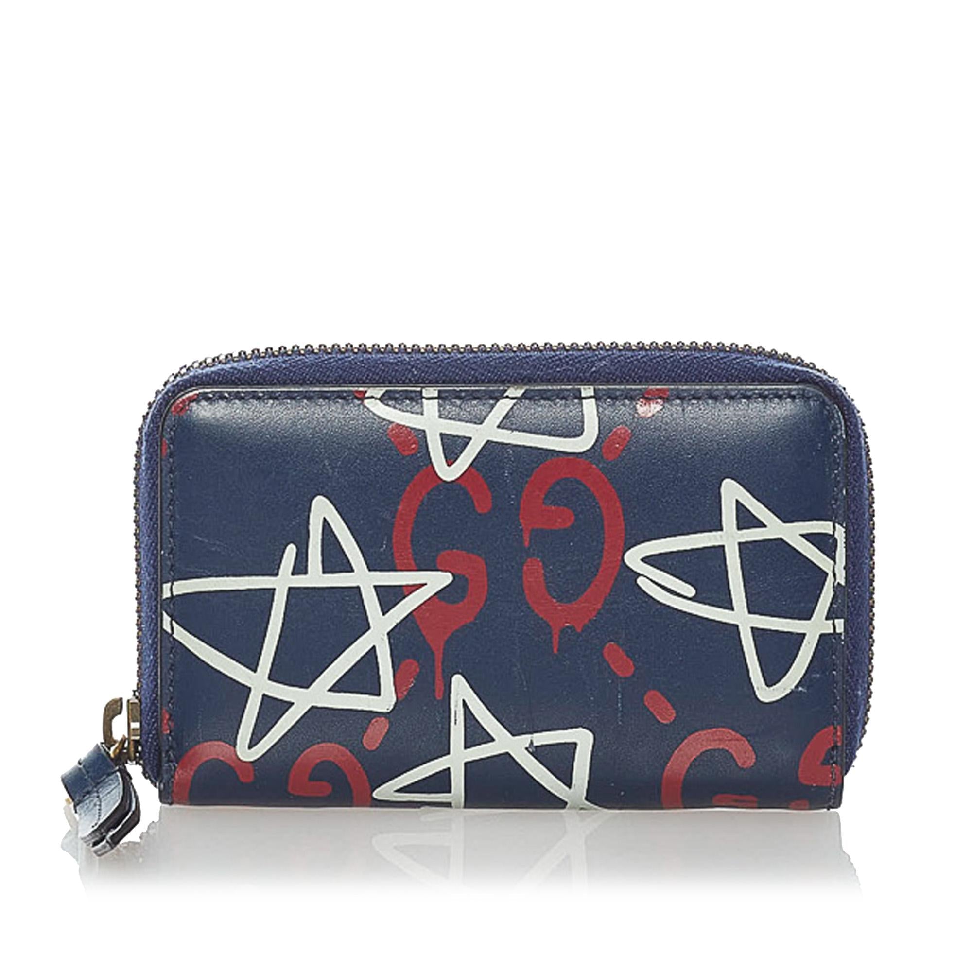 Gucci Gucci Ghost Leather Coin Pouch (SHG-31037)