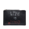 Gucci Gucci Ghost Life is Gucci Leather Clutch Bag (SHG-QPhnpZ)