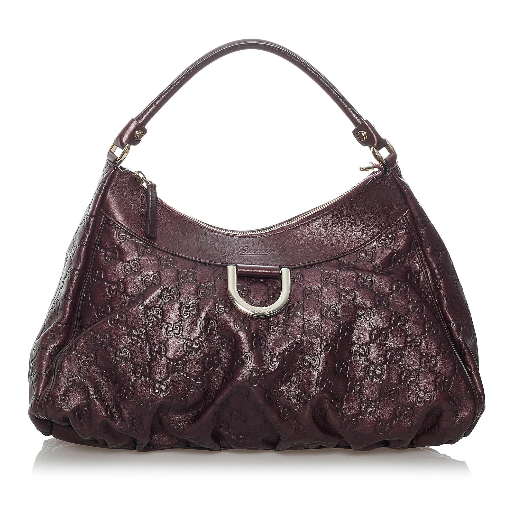 Gucci Guccissima Abbey D-Ring Shoulder Bag (SHG-29816)