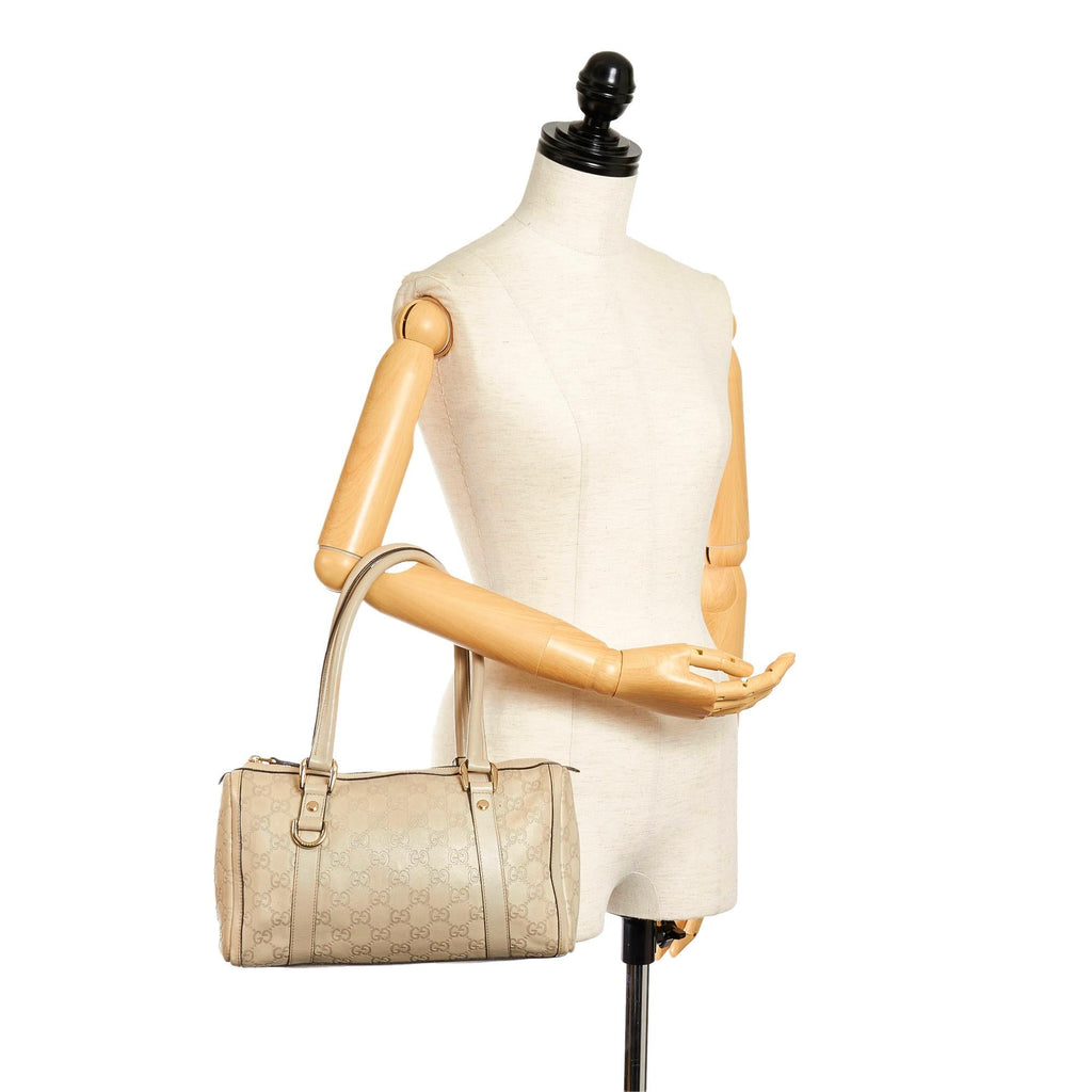 Gucci Guccissima Abbey Leather Boston Bag (SHG-37222)