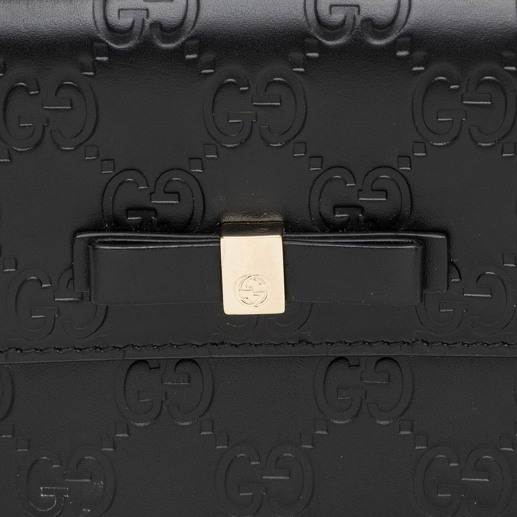 Gucci Guccissima Bow Signature FrLBch Wallet